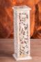Räucherturm Shrinagar, weiß gewachst, H: 31 cm, B: 7,5 cm, KH-393-W