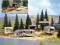 Busch 1054 Trailer Park Campingplatz 2 Wohnwagen mit Zubehör Bausatz H0