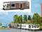 Busch 1440 Hausboot braun mit Blumenkästen und Blumen H0 Bausatz