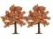 Busch 6843 2 Blütenbäume 7,5 cm Baum Bäume H0 TT