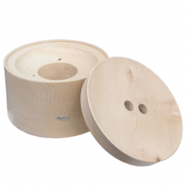 Echtholzdeckel und Sockel aus Ahorn flach für AcalaQuell® Mini