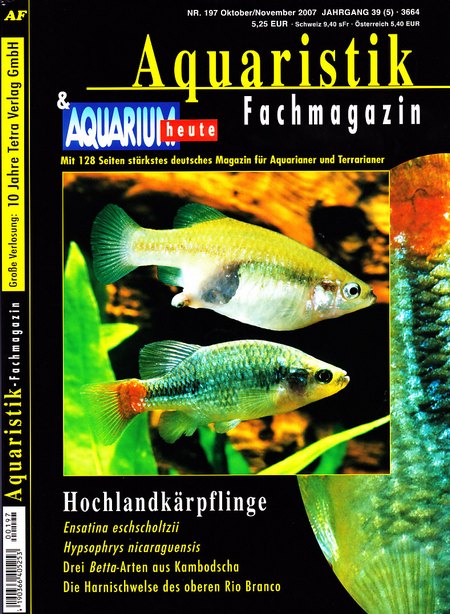 Aquaristik-Fachmagazin, Ausgabe 197 (Oktober/November 2007)