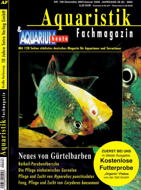 Aquaristik-Fachmagazin, Ausgabe 198 (Dezember 2007/Januar 2008)