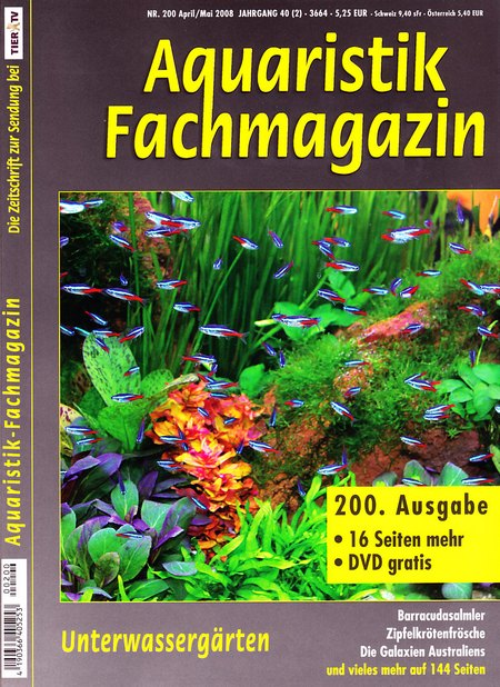 Aquaristik-Fachmagazin, Ausgabe 200 (April/Mai 2008)