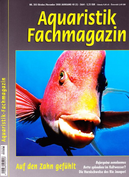 Aquaristik-Fachmagazin, Ausgabe 203 (Okt./Nov. 2008)