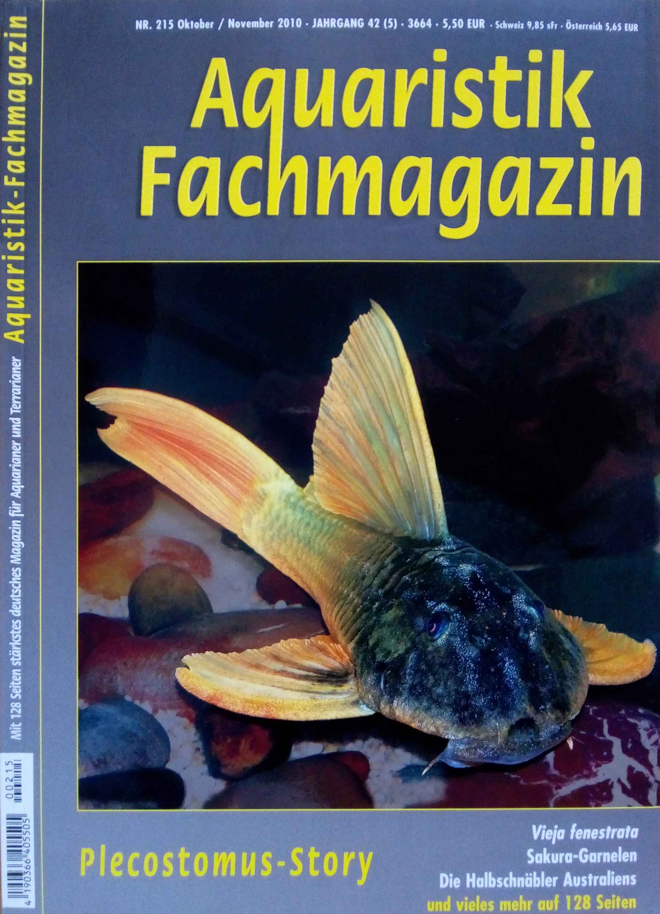 Aquaristik-Fachmagazin, Ausgabe 215 (Oktober/November 2010)