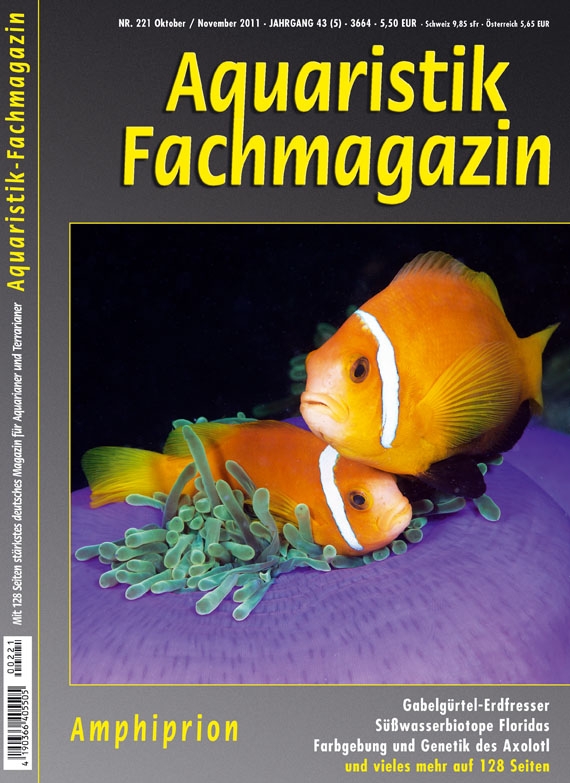 Aquaristik-Fachmagazin, Ausgabe 221 (Oktober/November 2011)